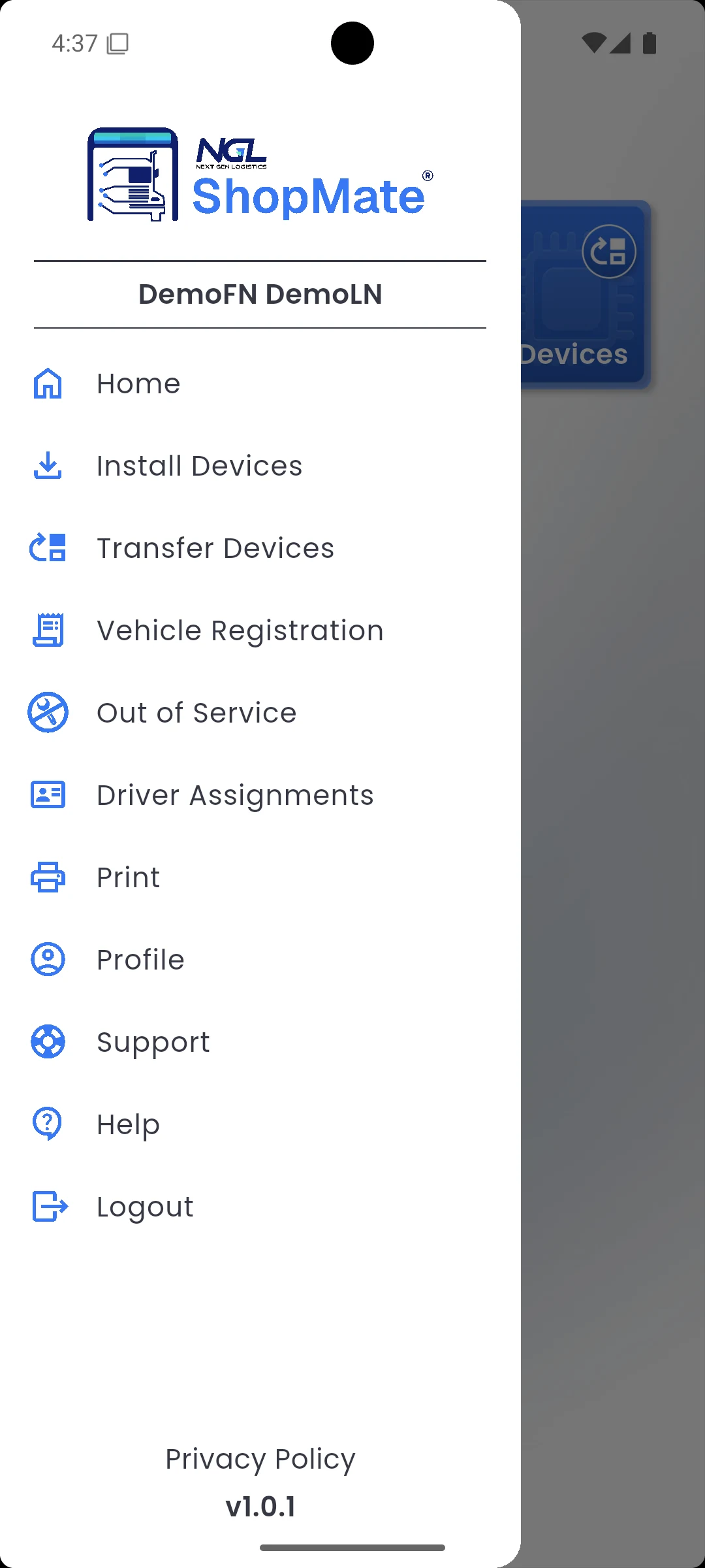 NGL ShopMate® screenshot